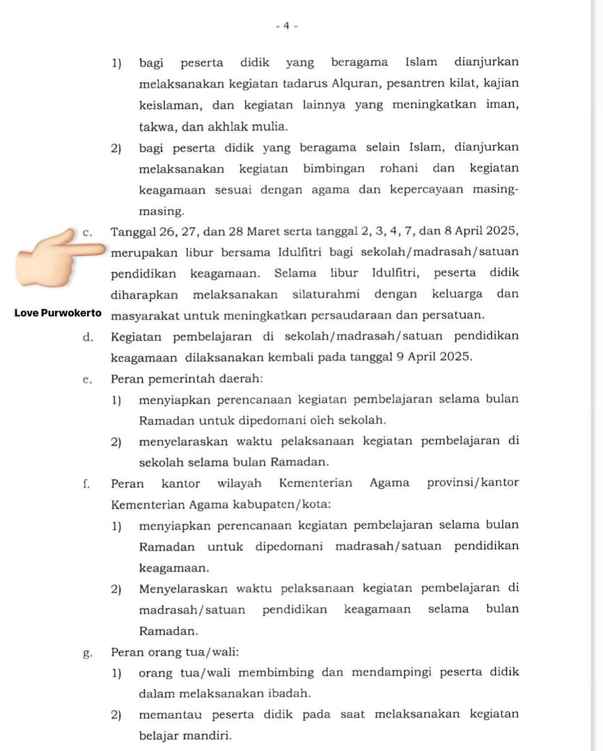 Jadwal Resmi Libur sekolah di Bulan Puasa 2025 - Love Purwokerto (3)